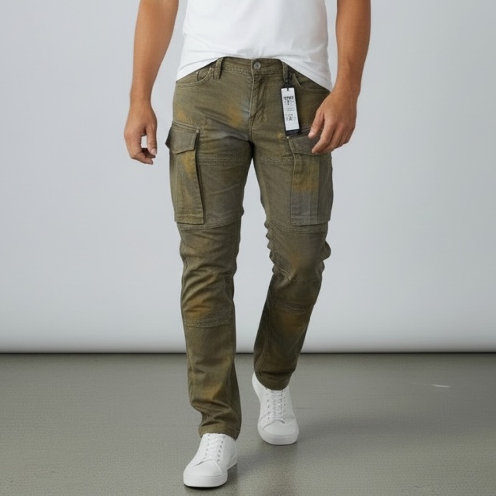 NWT G-Star Raw Rovic Zip 3D Cargo Pants 29x32 Tobacco Camo Ripstop Tapered